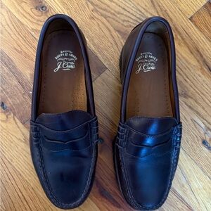 J. Crew Men's Dark Brown Leather Slip-Ons